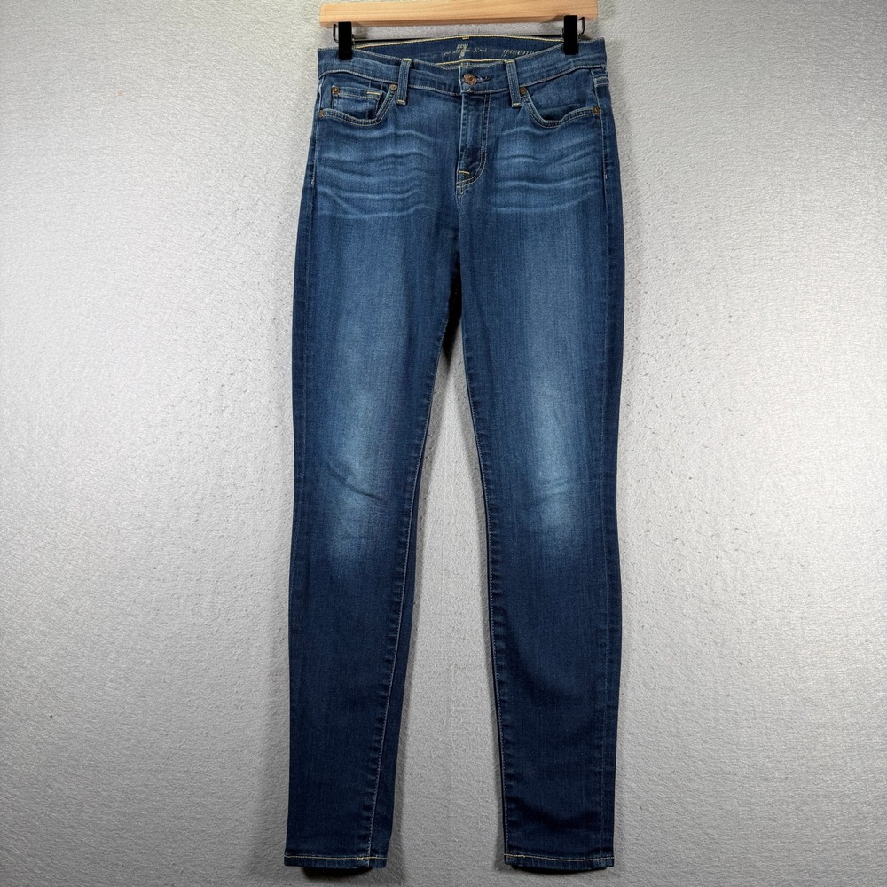 7‎ for All Mankind Gwenevere Skinny Jeans Dark Wash Size 27 Women's Denim